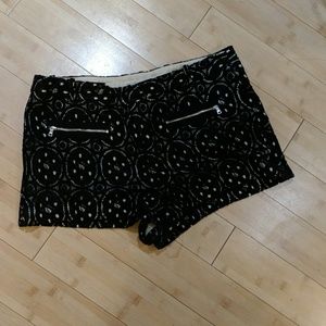 Black lace shorts